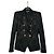 Blazer Balmain negro de moiré de doble botonadura