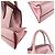 Borsa in pelle rosa Prada - vista 4