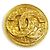 Spilla in metallo dorato Chanel Coco Mark D'oro