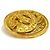 Spilla in metallo dorato Chanel Coco Mark D'oro - vista 2