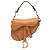 Saddle Borsa a sella in micro pelle di capra marrone Dior