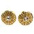 Orecchini a clip in metallo/rhinestone Chanel Coco Mark Argento D'oro