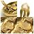 Orecchini a clip in metallo/rhinestone Chanel Coco Mark Argento D'oro - vista 5