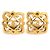 Orecchini a clip in metallo dorato Chanel Coco Mark D'oro