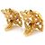 Orecchini a clip in metallo dorato Chanel Coco Mark D'oro - vista 3
