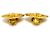 Orecchini a clip in metallo dorato Chanel Coco Mark D'oro - vista 2