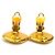 Orecchini a clip in metallo dorato Chanel Coco Mark D'oro - vista 4
