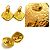 Orecchini a clip in metallo dorato Chanel Coco Mark D'oro - vista 5