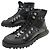 NUOVE STIVALI MID TOP COMBAT CHRISTIAN DIOR 42 CANVAS OBLÍQUO E PELLE Nero
