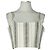 Top bustier in cotone e seta a righe multicolori Christian Dior Bianco