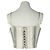 Top bustier in cotone e seta a righe multicolori Christian Dior Bianco - vista 3