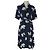 Navy Blaues Blumenkleid Ganni Marineblau