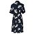 Navy Blaues Blumenkleid Ganni Marineblau - Ansicht 3
