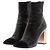 Chanel Stivaletti in camoscio nero con tacchi dorati