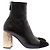 Chanel Stivaletti in camoscio nero con tacchi dorati - vista 2