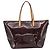Borsa Louis Vuitton Bellevue Monogram Vernis GM Marrone - vista 2