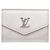 Carteira Rock Mini de couro prateado com três dobras Louis Vuitton Prata