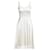 Dolce & Gabbana Midi-Kleid aus Seidenmischung und Chantilly-Spitze Elfenbein  - Ansicht 1