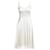 Dolce & Gabbana Midi-Kleid aus Seidenmischung und Chantilly-Spitze Elfenbein  - Ansicht 2