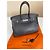 Borsa Hermès Birkin 35 in pelle granata marrone - vista 12
