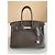 Borsa Hermès Birkin 35 in pelle granata marrone - vista 2
