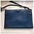 Clutch Chloé in pelle blu navy - vista 6