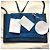Clutch Chloé in pelle blu navy - vista 7