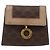 Céline Celine Vintage Macadam Schultertasche aus Canvas und Leder Braun