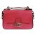 Borsa a spalla FENDI Chain Double Micro Baguette in pelle rosa argento Auth bs32459V - vista 13
