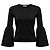 Valentino Garavani Schwarzer Strickpullover mit Glockenärmeln von Valentino