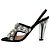 Sandali slingback maxi in cristallo Moschino Nero - vista 3