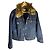 Levi's Jeansjacke mit Kunstfellkragen Braun Blau