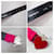 Yves Saint Laurent Ceinture YSL rose avec boucle en forme de cœur pique rouge  - vue 10