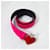 Yves Saint Laurent Ceinture YSL rose avec boucle en forme de cœur pique rouge  - vue 2