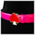 Yves Saint Laurent Ceinture YSL rose avec boucle en forme de cœur pique rouge  - vue 7