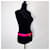 Yves Saint Laurent Ceinture YSL rose avec boucle en forme de cœur pique rouge  - vue 8
