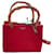 Borsa Tosca Blu in pelle rossa e bambù Rosso