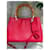 Borsa Tosca Blu in pelle rossa e bambù Rosso - vista 7