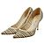 Jimmy Choo Gestreifte Netz-Pumps mit Absatz Weiß