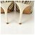 Jimmy Choo Gestreifte Netz-Pumps mit Absatz Weiß - Ansicht 7