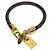 Louis Vuitton Bracciale in Oro Monogramma Marrone - vista 3
