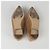 Hermès Scarpe flat babouche ricamate con logo Marrone - vista 8