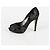Salvatore Ferragamo Size Sequin Open Toe Pumps Black - view 4