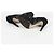 Salvatore Ferragamo Size Sequin Open Toe Pumps Black - view 9