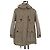 Burberry Damen-Padding-Jacke mit Brit Waschbär-Fellbesatz Braun