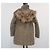Burberry Damen-Padding-Jacke mit Brit Waschbär-Fellbesatz Braun - Ansicht 4