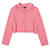 Chanel Größe CC Knopf Cropped Kapuzenpullover Pink  - Ansicht 1