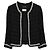 Saint Laurent Woll-Crop-Tweed-Jacke Schwarz - Ansicht 3