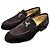 Hermès Mocassino Honor Paris Fibbia Camoscio Marrone Argento