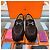 Hermès Mocassino Honor Paris Fibbia Camoscio Marrone Argento - vista 4